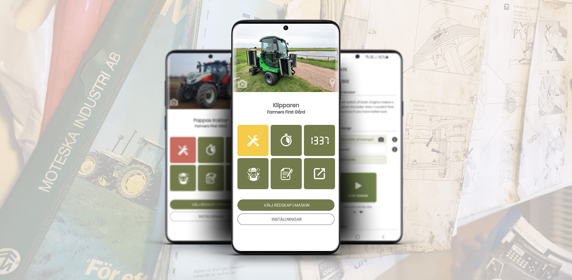 Farmers First underhållstjänst i appen 